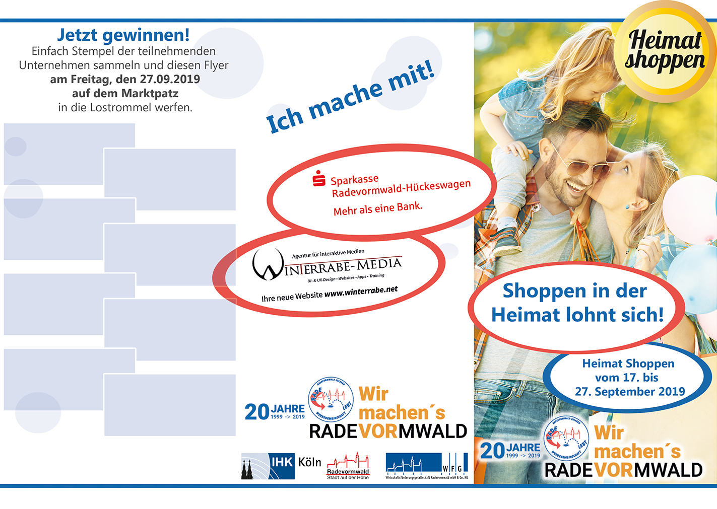Flyer Heimat shoppen 2019 radevormwald aussen